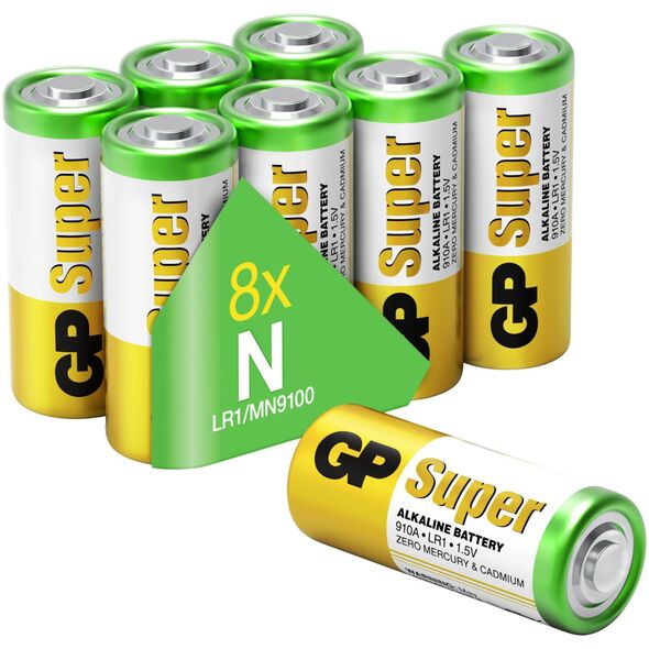 GP 1x8 GP Super Lady LR 1 Batteries 030910AS8 13671573 5060538310359