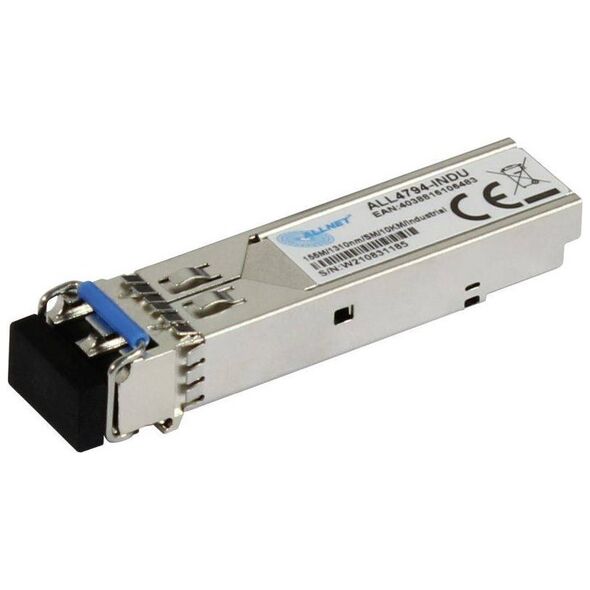 Allnet ALLNET Switch Modul ALL4794-INDU SFP(Mini-GBIC), 100Mbit, FX/LC, 10Km, singlemode, Industrial -40/+85 Grad,