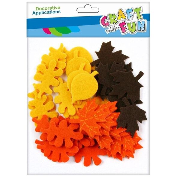 Craft with Fun CF OZDOBA DEK FILC LISC SPRZYL KOL 45SZT 12/288