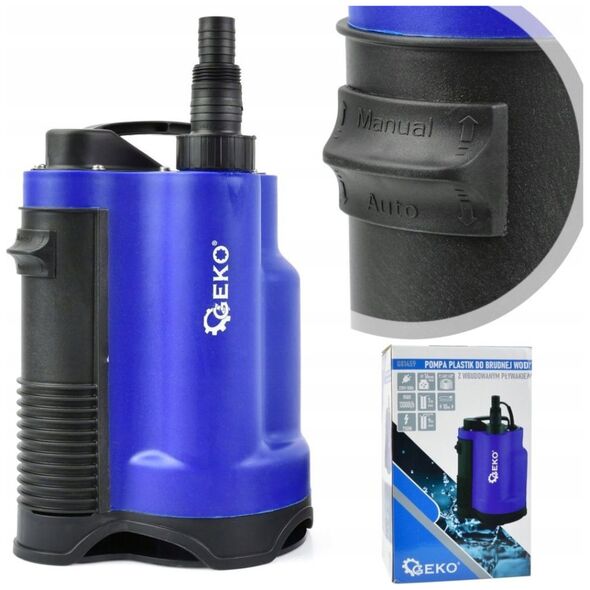 Geko Pompa plastik do brudnej wody 750W z wbudowanym pływakiem (4)