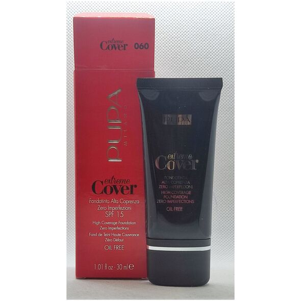 Pupa, Extreme Cover, High Cover, Liquid Foundation, 060, SPF 15, 30 ml For Women