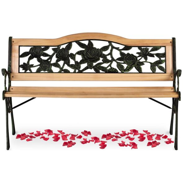Sofotel Ławka parkowa z oparciem 123,5 x 74 x 48 cm Gardi Rose
