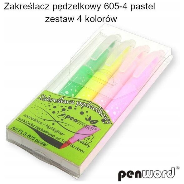 Polsirhurt Brush highlighter 605-4 Παστέλ 4 χρωμάτων 10620172 5902557428656