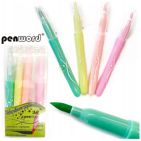 Polsirhurt Brush highlighter 605-4 Παστέλ 4 χρωμάτων 10620172 5902557428656