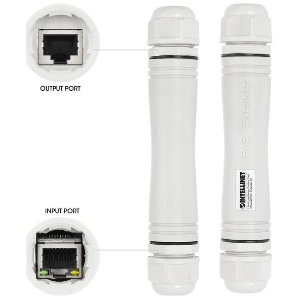 Konwerter światłowodowy Intellinet Network Solutions INTELLINET UltraLong Range Outdoor PoE-Extender bis 1000m