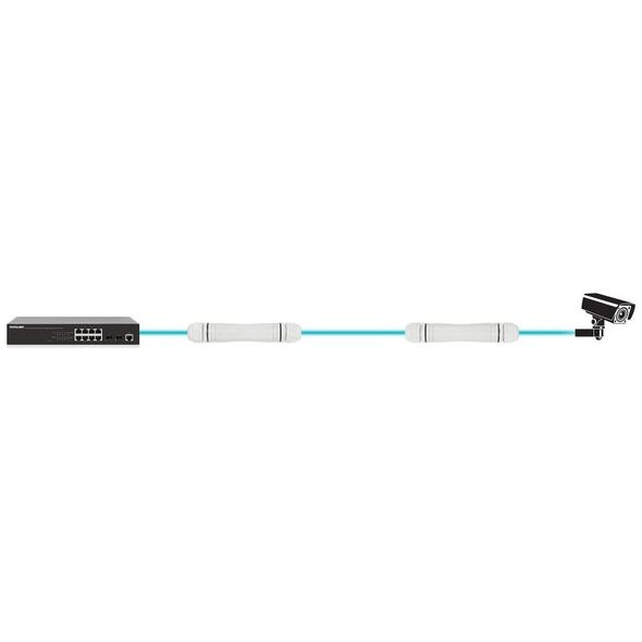 Konwerter światłowodowy Intellinet Network Solutions INTELLINET UltraLong Range Outdoor PoE-Extender bis 1000m