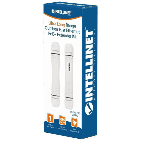 Konwerter światłowodowy Intellinet Network Solutions INTELLINET UltraLong Range Outdoor PoE-Extender bis 1000m