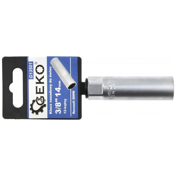 Geko KLUCZ NASADOWY DO ŚWIEC 3/8" 14MM 12KĄTNY RENAULT BMW (20/100) G13501 GEKO