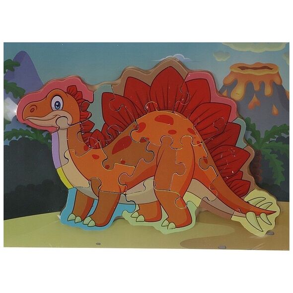 Adar Układanka Puzzle drewniane Dinozaury 543706 mix cena za 1 szt