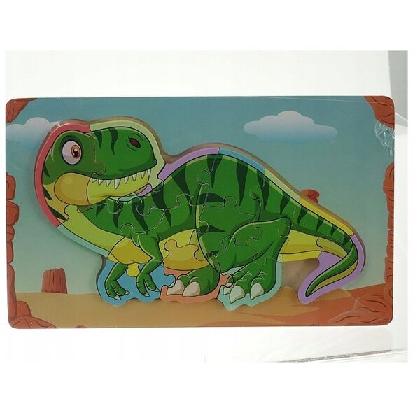 Adar Układanka Puzzle drewniane Dinozaury 543706 mix cena za 1 szt