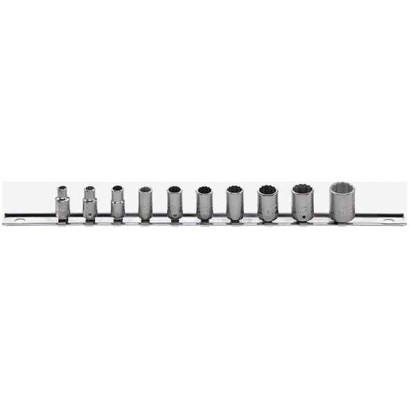 Σετ εργαλείων Stahlwille Σετ υποδοχών 1/4" 40aD 3/16"-9/16" σε λωρίδα | STAHLWILLE 10 τεμαχίων 12482509 4018754125272