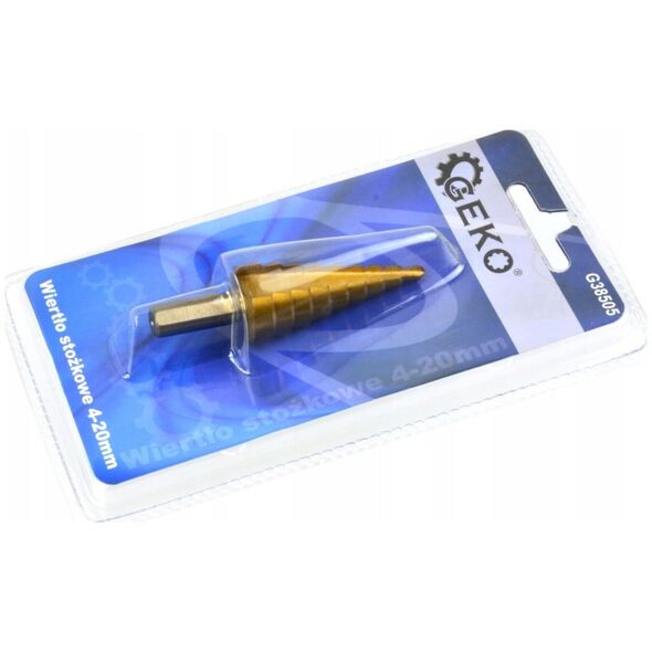 Wiertło Geko Wiertło stożkowe HSS TiN 4-20mm (25/100/200)