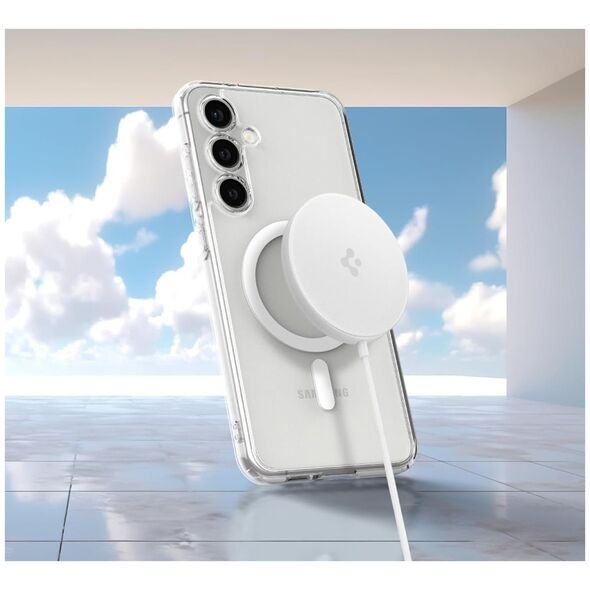 Etui Spigen Ultra Hybrid Mag MagSafe do   Samsung Galaxy S25 biały