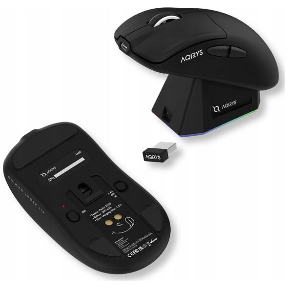 AQIRYS Myszka Dual Mode: Wirelles+Wired M60 black