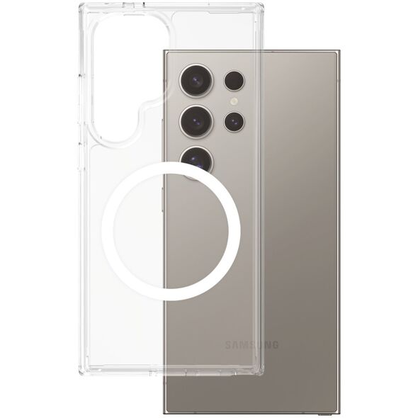CARE Flagship Case Clear w. white QI Galaxy S25 Ultra