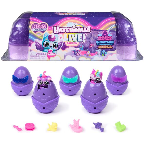 HATCHIMALS Alive playset Neon Rainbow Carton