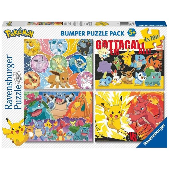 Ravensburger Puzzle 4x100 elementów Pokemon