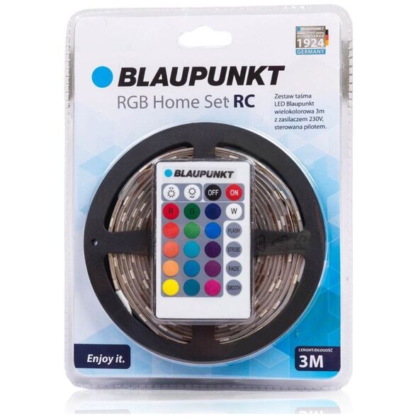 Taśma LED Blaupunkt Zestaw taśma LED Blaupunkt RGB 12V 3M IP20 PILOT+CE ADAPTER blister