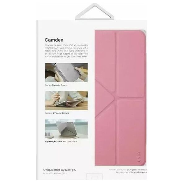 Etui na tablet Uniq UNIQ etui Camden iPad 10 gen. (2022) różowy/rouge pink Antimicrobial