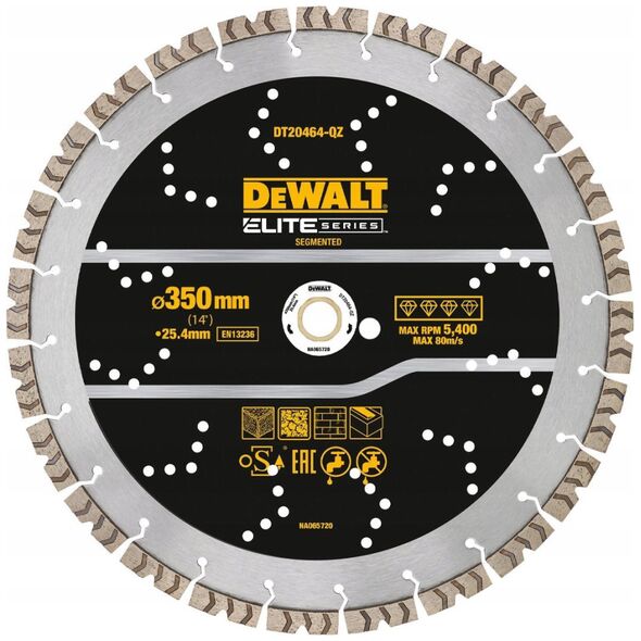 Dewalt DEWALT TARCZA DIAM.SEG. 350mm ELITE ZAST. OGÓLNE