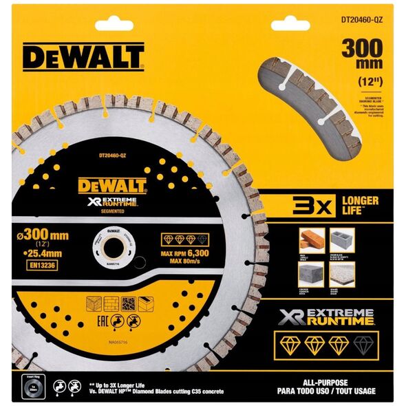 Dewalt DEWALT TARCZA DIAM.SEG. 300mm ELITE ZAST. OGÓLNE