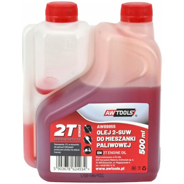 AWTools AWTOOLS ΔΙΧΡΟΝΟ ΛΑΔΙ ΓΙΑ ΜΕΙΓΜΑ ΚΑΥΣΙΜΟΥ 0,5L ΚΟΚΚΙΝΟ 14104780 5903678624934
