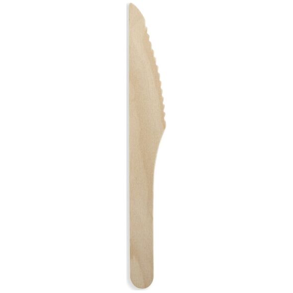 Huhtamaki Huhtamaki Ξύλινα μαχαιροπίρουνα Μαχαίρια 16,5 cm - 100 τεμ. 14116569 4011678014318