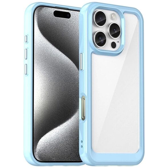 Θήκη Hurtel Outer Space με πλαίσιο gel για iPhone 16 Pro - μπλε 14202360 5907769364952