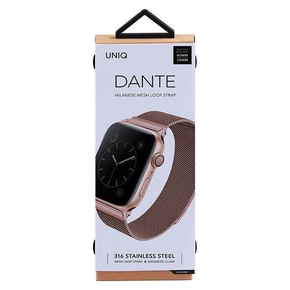 Uniq UNIQ pasek Dante Apple Watch Series 4 40MM Stainless Steel różwo-złoty/rose gold