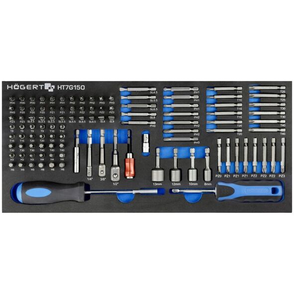 Högert Technik HOGERT SET OF SCREWDRIVE TIPS 107 pcs.
