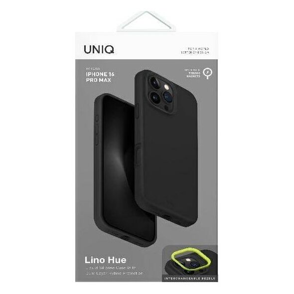 Uniq Etui UNIQ Lino Hue Apple iPhone 16 Pro Max Magclick Charging szary/charcoal grey