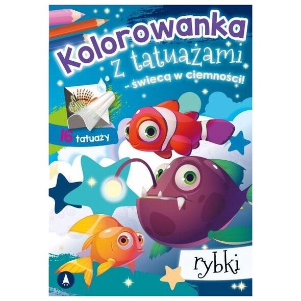 Skrzat Kolorow.z tatuażami świeci w ciemn.Rybki 76042