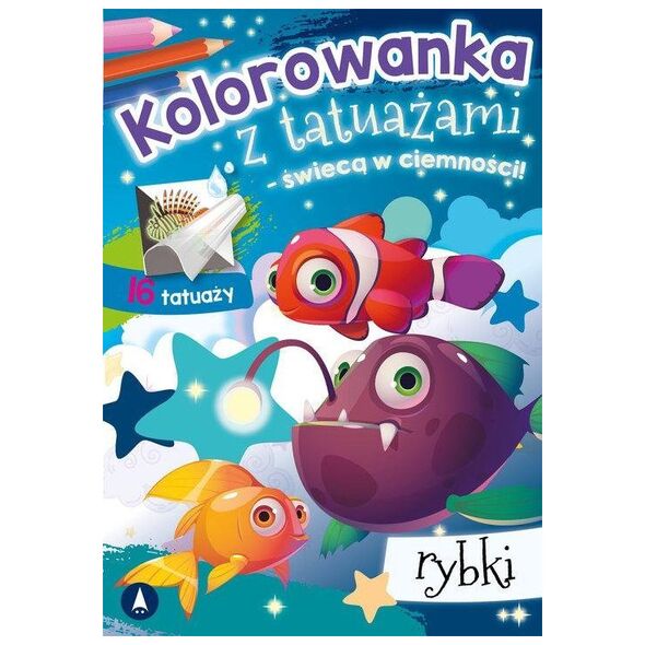 Skrzat Kolorow.z tatuażami świeci w ciemn.Rybki 76042