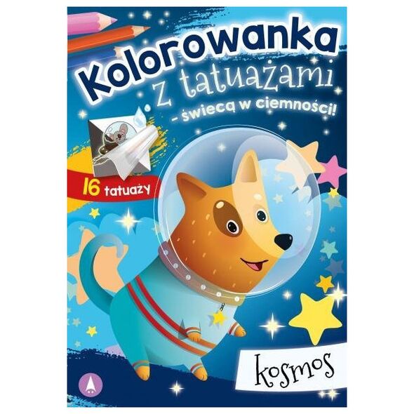 Skrzat Kolorow.z tatuażami świeci w ciemn.Kosmos 76066