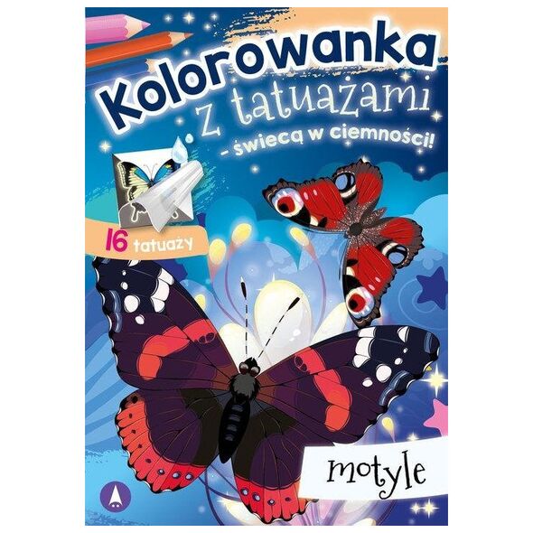 Skrzat Kolorow.z tatuażami świeci w ciemn.Motyle 76097