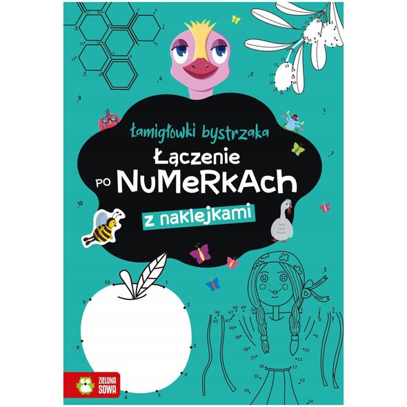 Zielona Sowa Łamigłówki bystrzaka Łączenie po numerkach 91956