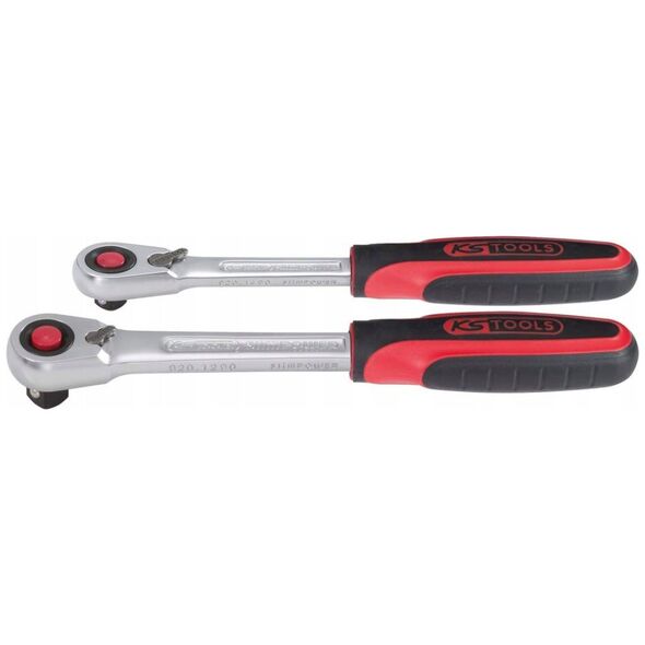 KS Tools KS Tools SlimPOWER Reversible Ratchetn Set, 2-pcs 1/4 + 1/2