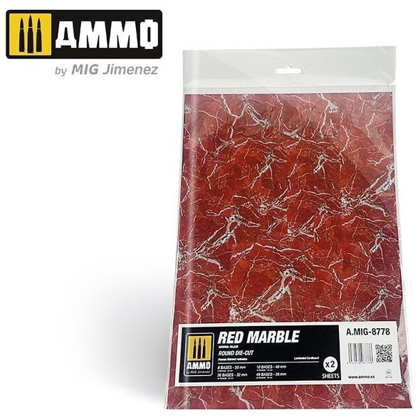 Vallejo Ammo: Red Marble - Round Die-Cut (2) 13959071 8432074087786