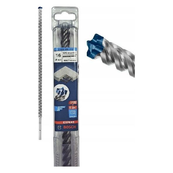 Wiertło Bosch BOSCH SDS max-8X 16x600x740mm - 2608900216 EXPERT RANGE