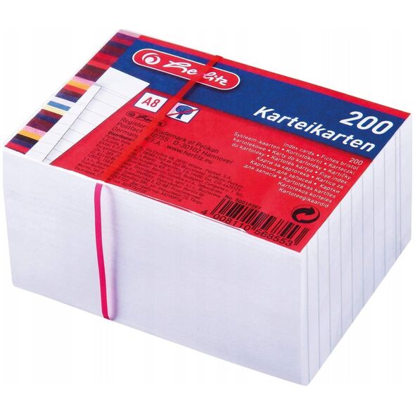 Herlitz 1150887 karta katalogowa Biały 200 szt.