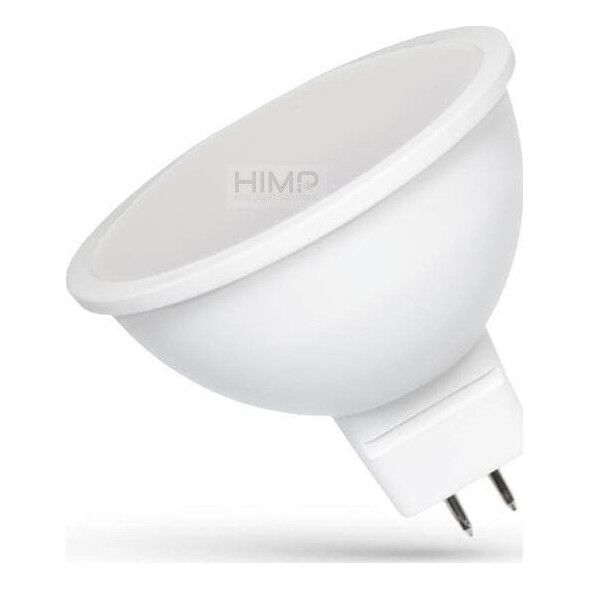 SpectrumLED Żarówka LED MR16 12V 6W SMD Barwa Neutralna Z MLECZNĄ SZYBKĄ SpectrumLED WOJ+14550 himp