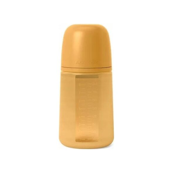 308069-BUTELKA SILIKONOWA 240ML/SX PRO    ŚREDNI PRZEPŁYW/MUSZTARDOWA/NEW ALL SILICONE