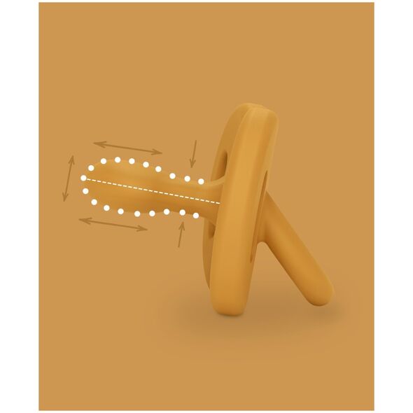 308095-SMOCZEK 100% SILIKONOWY            FIZJOLOGICZNY SX PRO/0-6M/MUSZTARDOWY/NEW ALL SILICONE