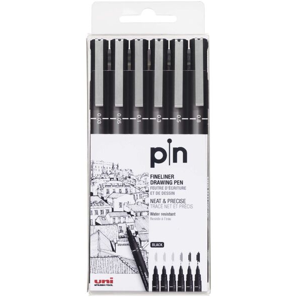 UNIBALL Uni - Fineliner 0,03-0,8 mm - Μαύρο (6 τμχ) (401230) /Arts and Crafts 14053816 4902778234600