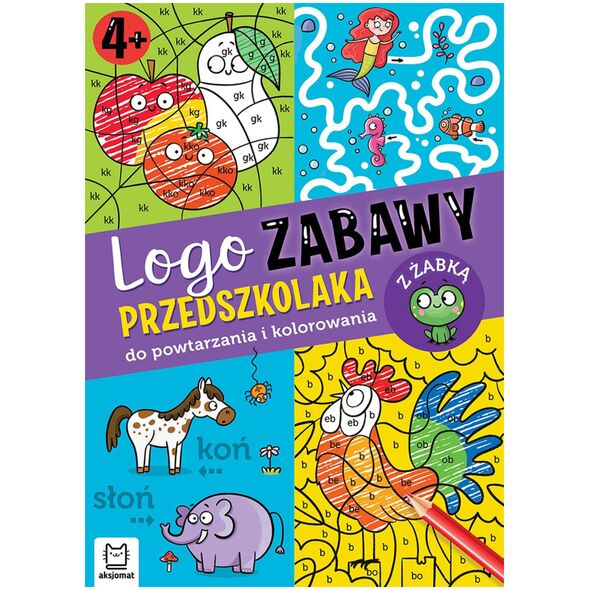 Logo zabawy przedszk.Do powt.i kolor.z żabką 39044