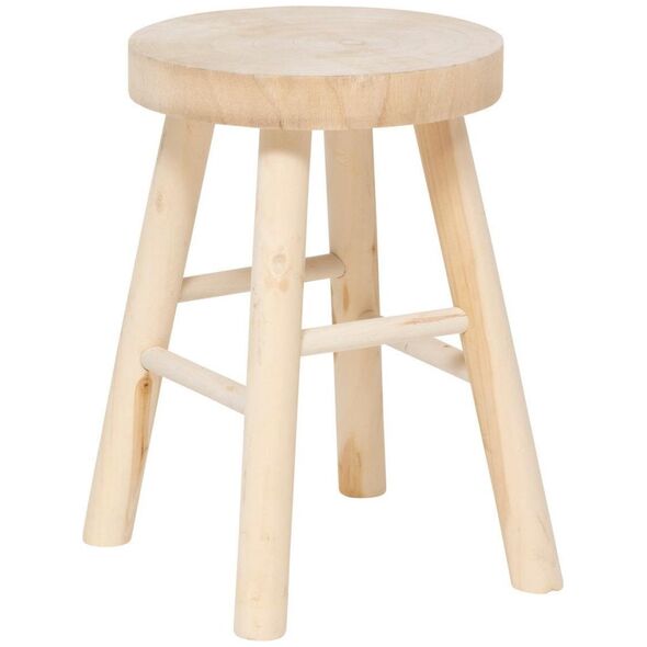 Drewniany stołek NYAR, Ø 28 cm