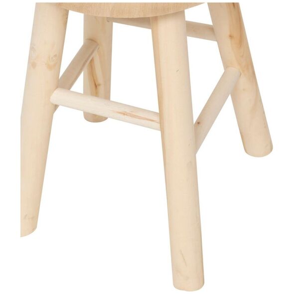 Drewniany stołek NYAR, Ø 28 cm