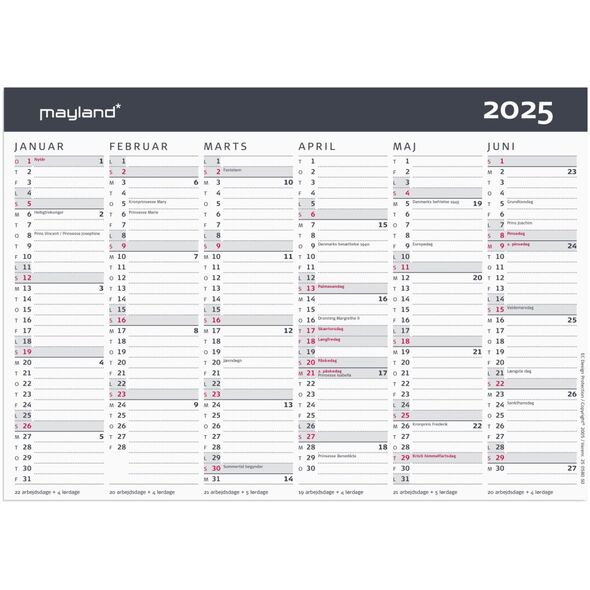 Kontorkalender Moderne A5 2025