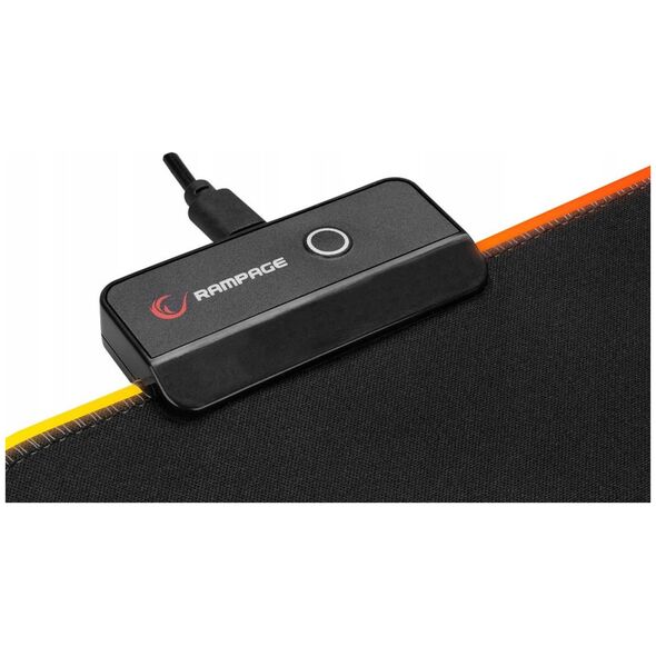 Rampage MP-21 podkładka gamingowa pod mysz 25x33cm RGB czarna