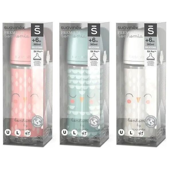 307838-BUTELKA 360ML/SMOCZEK              FIZJOLOGICZNY SX PRO DUŻY PRZEPŁYW/SOWA MIĘTOWA/BONHOMIA